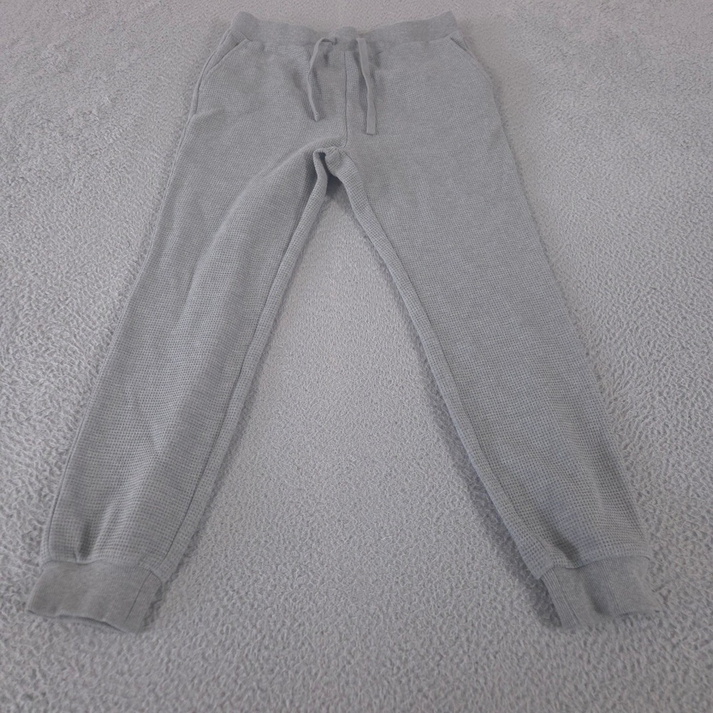 BYLT Pants Mens Medium Waffle Knit Jogger Tapered Leg Elastic Waist Sweatpants